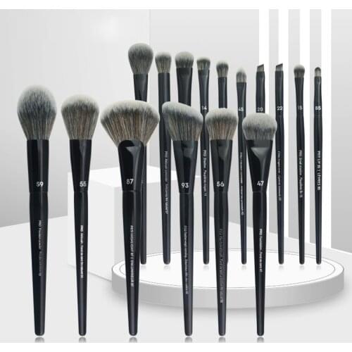 New Black Makeup Brushes Set Professional Natural Hair Brushes Kit Foundation Powder Contour Eyeshadow Blush Makeup Brushes