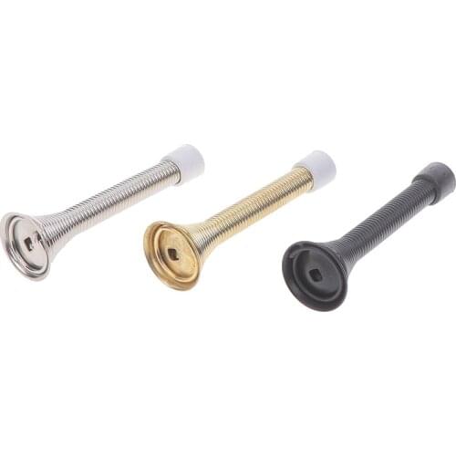 New Rubber Cap Metal Door Stops Spring Stopper Wall 85mm Door Stopper