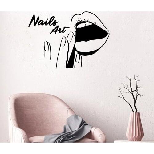 New Design nail salon Removable Art Vinyl Wall Stickers For Kids Rooms Decoration Mural Custom