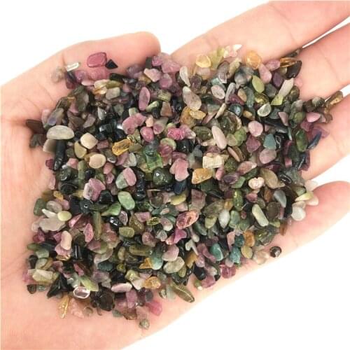 Wholesale 50g 2-4mm Natural Colorful Tourmaline Tumbled Chips Stone Healing Reiki Crystal Natural Quartz Crystals
