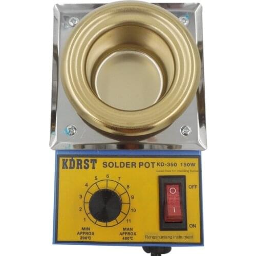 21C Dip Welder Scaling Powder Tin Pot 350 Adjustable Temperature Tin Melting Furnace Small Titanium Alloy Tin Solder Pot 110V