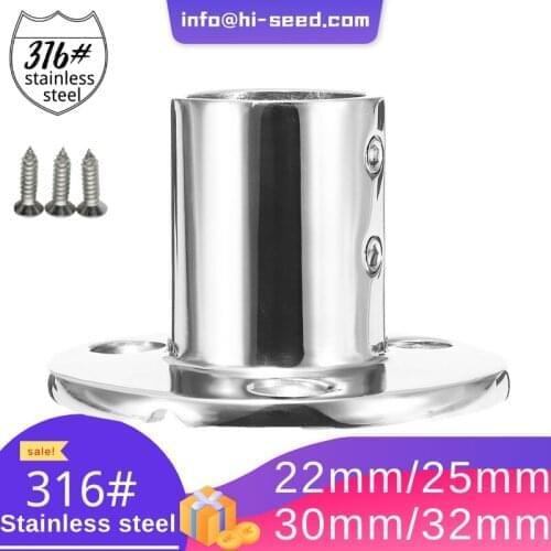 High polished Handrail Fitting Stainless Steel Round Pipe Base Plate