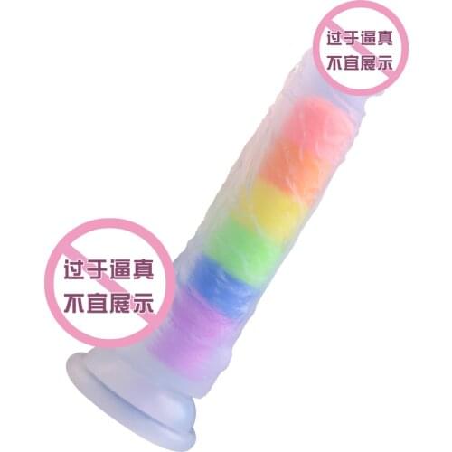 Rainbow Dildos for Anal Female Masturbation G Spot Dildo Big Realistic Dildo with Strong Suction for Hand-Free Play Vagina