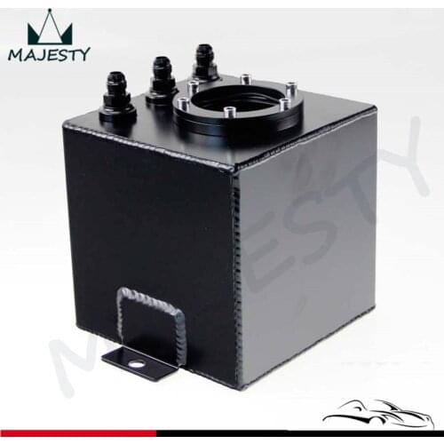 2L AN6 Fuel Surge Pot Tank Billet High Flow Swirl 2000ML Oil tank for 044 External Fuel Pump Black