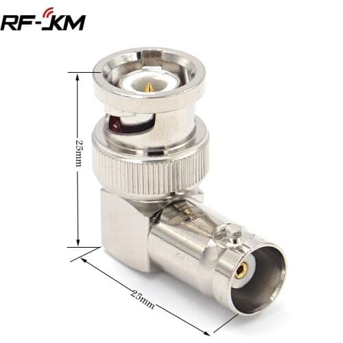 RF Adapter L-shaped BNC Male Right Angle to Female RF Coaxial Cable Connector