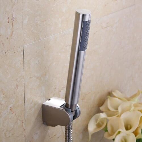 Brushed Nickel Bathroom Stainless steel Handheld Shower Head with 1.5m Hose and ABS Bracket Holder