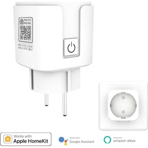 Tuya WiFi EU Smart Plug 16A 220V Adapter Wireless Remote Voice Control Power Monitor Timer Socket For Google Home Alexa HomeKit