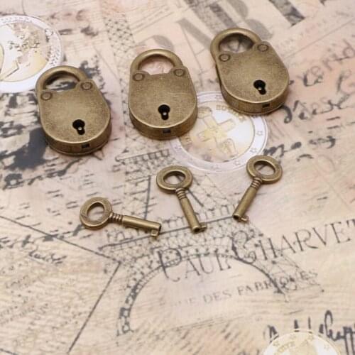 Vintage Old Antique Style Mini Archaize Padlocks Key Lock With key (Lot Of 3) L15
