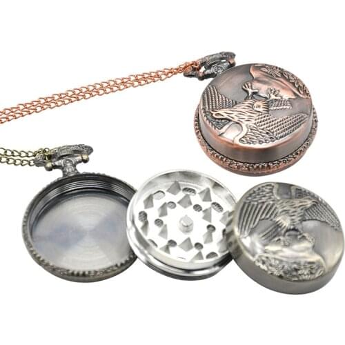 High Quality Pocket Watch Style 3 Layers Metal Tobacco Crusher Smoke Herbal Herb Grinder Smoking Detectors Pipes Tools Grinding