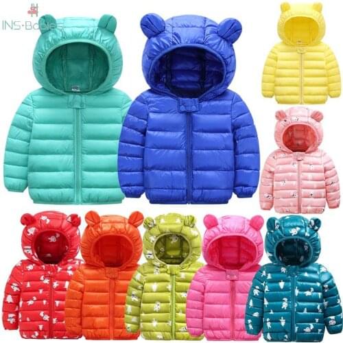 Winter baby girls clothes children'jackets With Ear Hat Cute Infant Coats for boys Cotton kids Jacket Winter Jackets Girls 2020