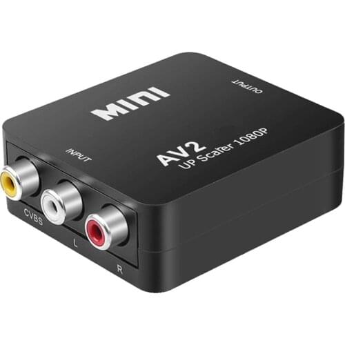 1080P AV to HDMI Converter HDMI to RCA CVBS L/R Video Adapter MINI AV2HDMI Adapter AV to HDMI Adapter for HDTV Projector TV Box