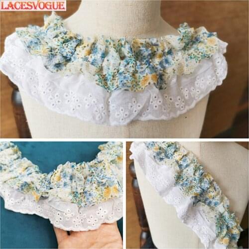 5meters 6cm Cotton embroidery lace fabric Garment needlework sewing Patchwork DIY Handmade accessories Clothes decoration 252