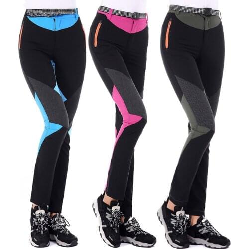 Summer Quick Dry Sports Hiking Pants Women Outdoor Elastic Polyester Waterproof Trousers Mountaineering Trekking Camping Pants