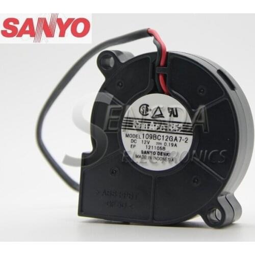 For Sanyo 109BC12GA7 -2 5015 12V 0.19A 5cm 50mm turbo centrifugal cooling fan Blower