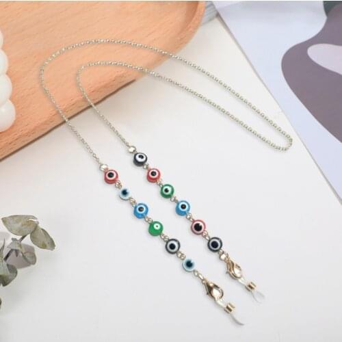 Fashion Evil Eye Mask Chain Eyeglasses Lanyards For Women Retro Metal Sunglasses Chains Eyewear Holder Neck Strap Dropshipping