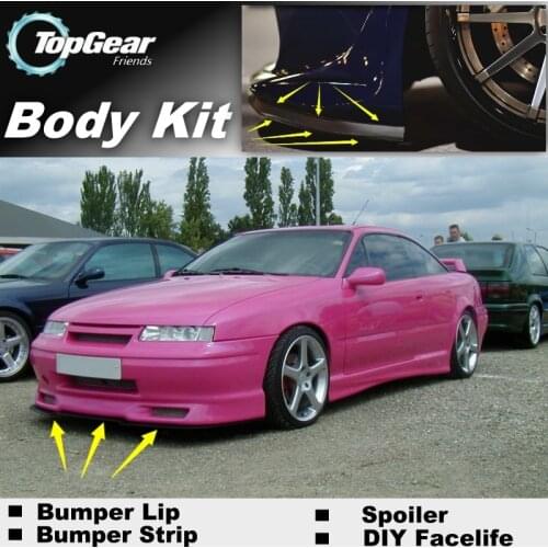 Bumper Lip Deflector Lips For Opel Calibra Front Spoiler Skirt For TopGear Friends To Car Tuning View / Body Kit Strip