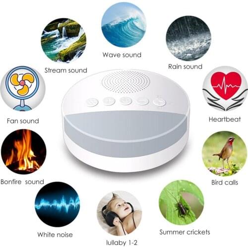 Baby Toy White Noise Machine With Night Light Timer And Memory Function Home Office Baby And Travel Portable Sleep Meter Therapy