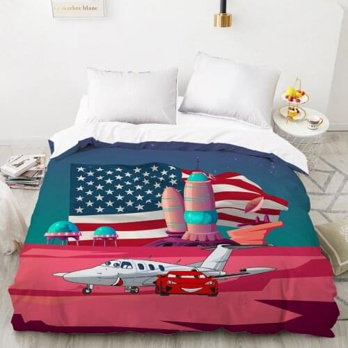 Car Cartoon Kids Duvet cover Quilt/Blanket/Comfortable Case Bedding for children baby girls 140x200 240x220 for Home Rose red