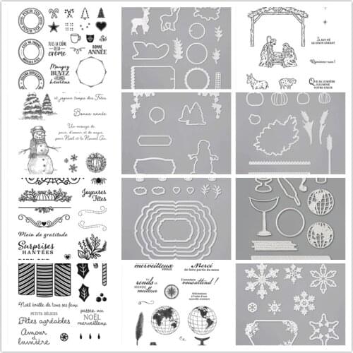French Metal Cutting Dies and Stamps Stencil Scrapbooking Template Photo Album Cards Paper Embossing Craft DIY Dies German 2021