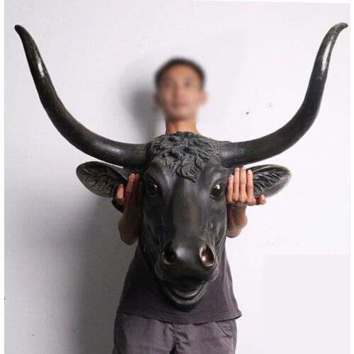 Head Arts Crafts The European lion Lang Di creative animal head wall decoration living room decorative wall Ngau Tau creative re