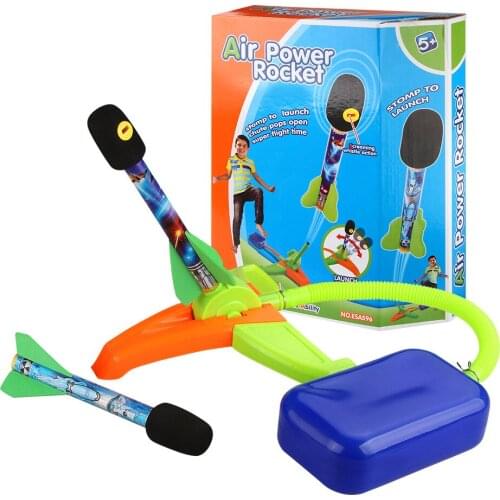 Adjustable Foot Rocket Game Toys Kids Air Pressed Rocket Launcher Air Step Pump Power Rocket Outdoor Sport Toys For Children
