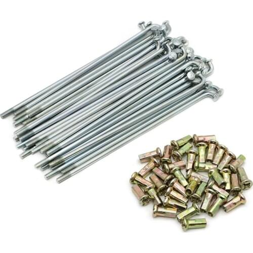 16 inch 16" Rear Wheel Spoke Nipple Set For Yamaha TTR125L RT100 DT100 MX100 TTR 125 125L RT DT MX 100 Steel Spoke 36PCS/SET