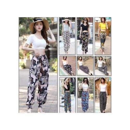 Adult womens anti mosquito pants cotton silk lantern pants new summer fashion casual pants Yoga Pants womens adult Capris