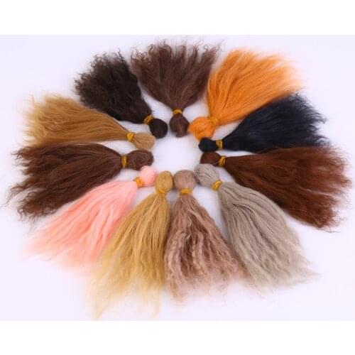 New Hot Sale 11Different Colors of Curly Mohair Suitable For DIY Reborn Doll Hair BJD Doll Accessories