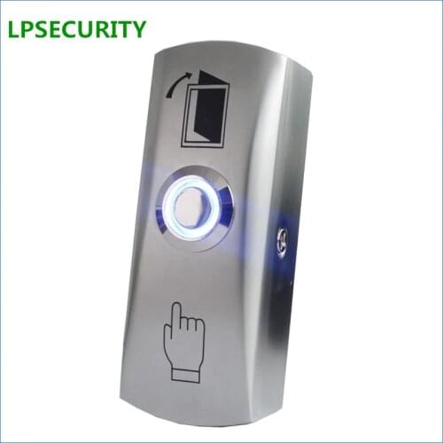 LPSECURITY NO COM LED light Exit Button Exit Switch For Door Access Control System Door Push Exit Door Release Button Switch