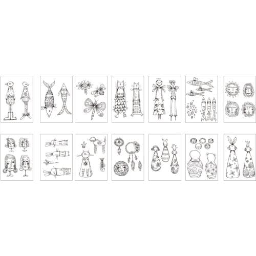 Cartoon Transparent Clear Silicone Stamp/Seal for DIY scrapbook/photo album Decorative clear stamp sheets ST0972