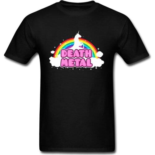 Germany AF Tshirt Men Death Metal Funny Unicorn Rainbow Mosh Parody Design Men Tee Shirt Hip Hop Rock Band T Shirt