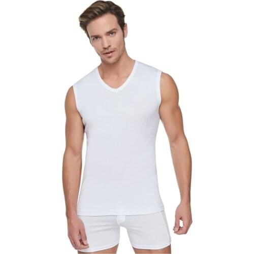 Men Undershirt Cotton Sleeveless T Shirt Men Underwear Top Sleepwear