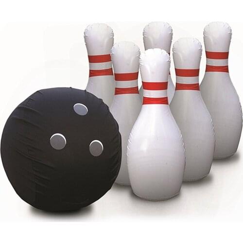 2021 New Giant Inflatable Bowling Set for Kids Outdoor Lawn Yard Game Ball 24 inch Tall Pins 15 inch Wide Ball Best for Family