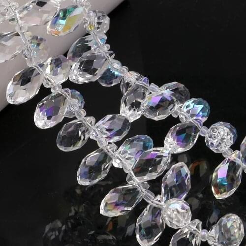 Miyuki Crystal Drop Pendant Clear AB 5/6/8/10/12mm Teardrop Glass Beads For Jewelry DIY Making Needlework Accessories Wholesale