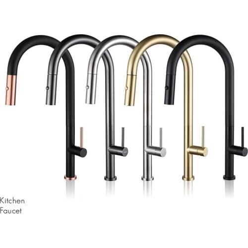 High quality Kitchen sink faucet Pull out kitchen faucet with two functions handheld spray cold hot water 360 degree rotation