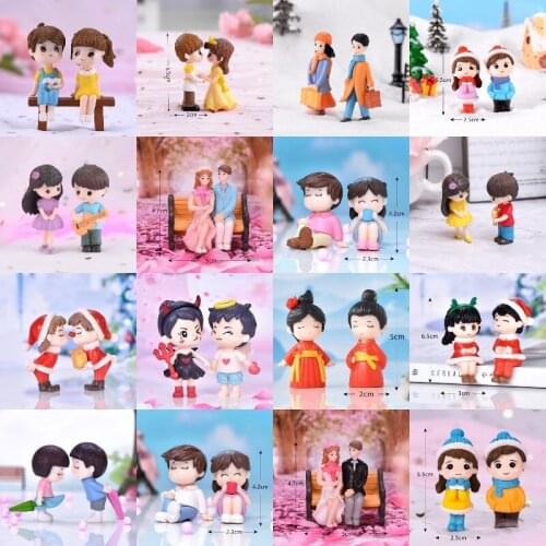 2pcs Couple Chinese Style Wedding Decoration Micro Landscape DIY Bonsai Fairy Tale Garden Decoration Valentines Day Gifts Home