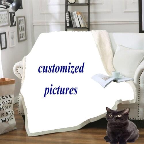 Advanced Custom Throw Blanket Customized 3D Print Home Blankets DIY Personality Custom Square Plush blanket factory Dropshipping