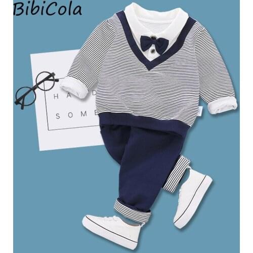 Spring and autumn suit fashion formal dress baby boy spring suit two-piece suit British handsome childrens suit