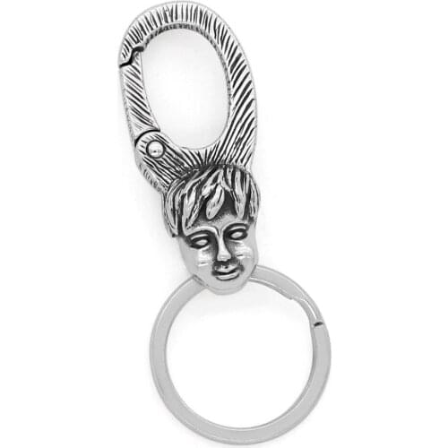 VikingCeltic 316L stainless steel child face keychain