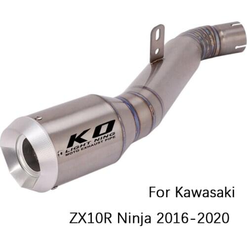 For Kawasaki ZX10R Ninja 2016-2020 Motorcycle Exhaust Pipe Titanium Alloy Escape Slip On Original Catalyst No DB Killer Clamp-on