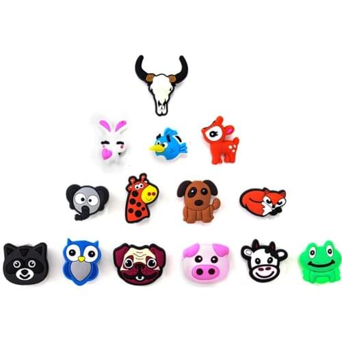 14pcs Animal Shoe Charms Buckles For Clogs Sandals Funny Garden Shoes DIY Accessories Decoration For Kids Gifts