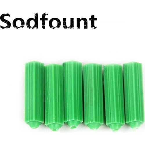 500pcs M6/M8 Green Plastic expansion tube/pipe/rubber/plastic/nylon bulge/anchor the rubber plug/cylinder type expansion tube
