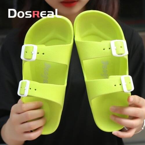 Dosreal New Summer Jelly Shoes Women Beach Sandals Hollow Slippers Ladies Flip Flops Buckle Light Sandalias Outdoor Slippers