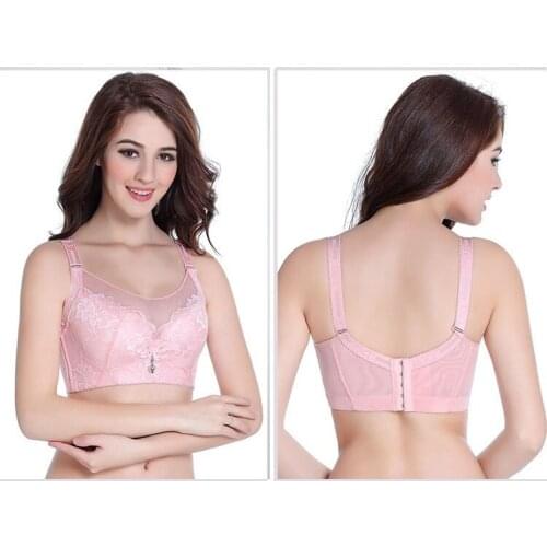 Plus Size Floral Underwire Soft Cup Everyday Bra 36-46 Bras Women Sexy Underwear Full Coverage Brassiere Push-up Lingerie DN