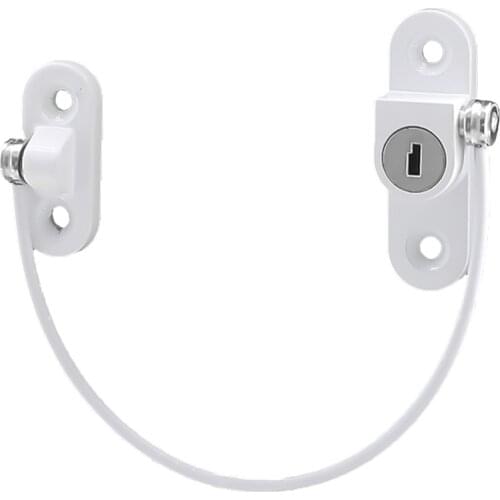 1 Set Household Window Lock Stopper With Key Aluminum Alloy Children Baby Safety Door Locks, Cabinet Lock Stoppers Protection