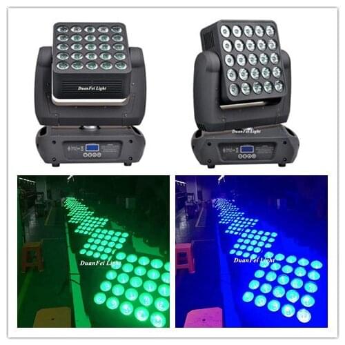 10PCS/Lot Stage DMX 25x12W RGBW 4in1 Moving Head Matrix Light LED Beam For Event Nightclub Bar Show
