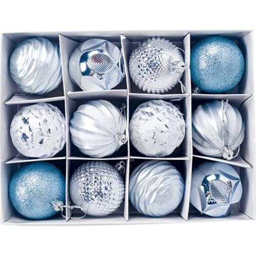 12pcs Christmas Tree Decorations Balls Bauble Xmas Party Hanging Ball Ornament Decorations for Home Christmas Gift