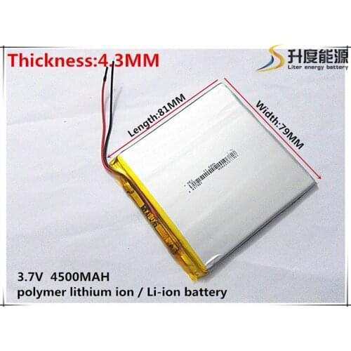 3.7V,4500mAH,[437981] NTC;PLIB;polymer lithium ion / Li-ion battery for tablet pc;POWER BANK;CELL PHONE
