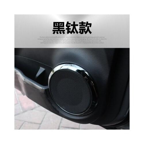 4pcs/lot car accessories car stickers car door speaker horn decoration cover circle for 2017 2018 Nissan KICKS