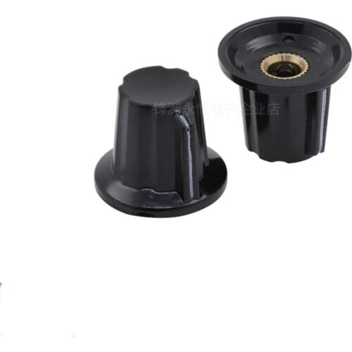 5PCS K18-1 With Ear Bakelite Knob WTH118/WX050 And Other Spark Potentiometer Hat Copper Core Inner Hole 6mm